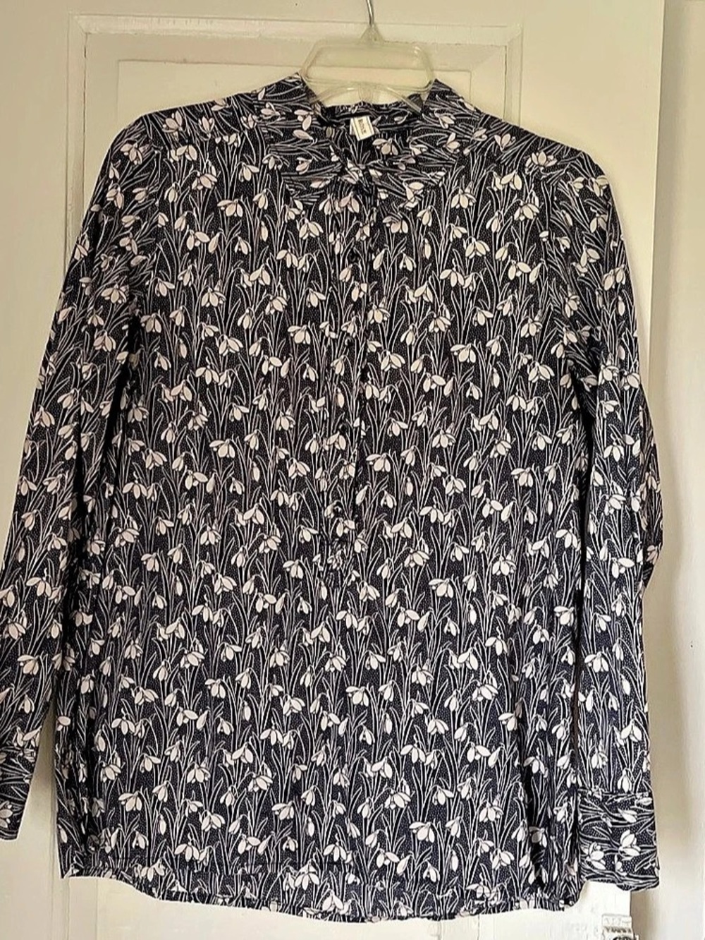Sailor Rose Floral popover made with Liberty London Snowdrops cotton